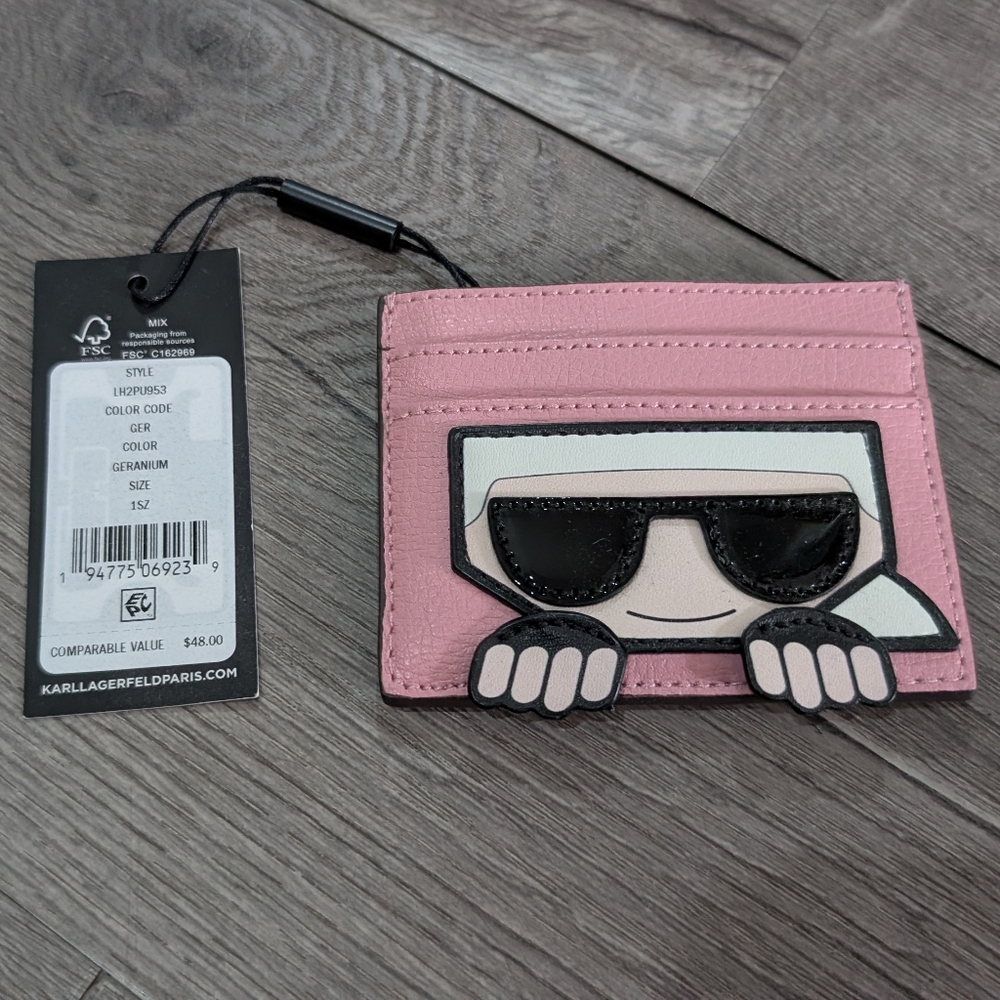 Karl Lagerfeld Blush Pink Card Holder
